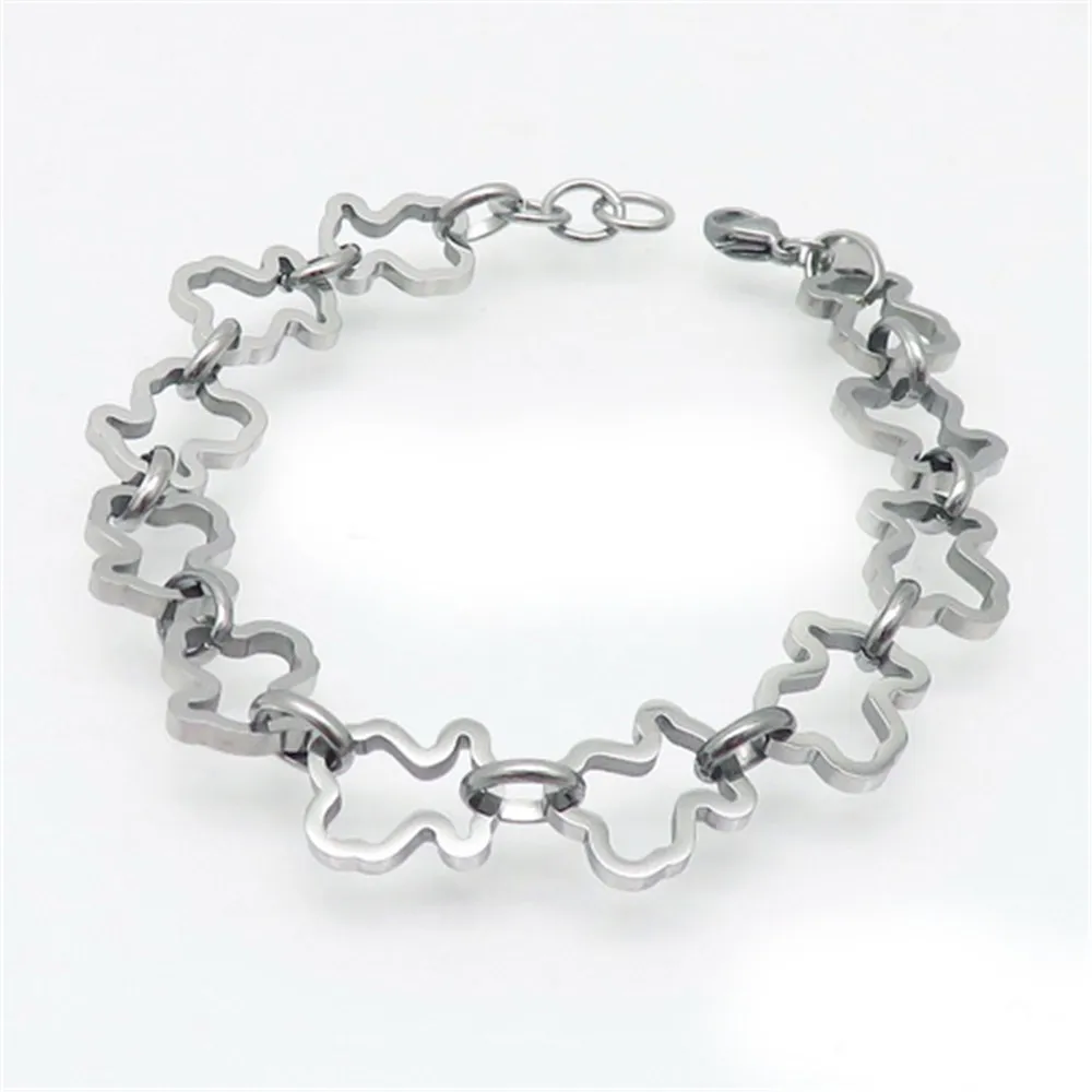 

Cute Bear bracelet Hollow Bear Lucky Friendship Bracelet for best Gifts Jewelry Accessories Wholesale pirce Hot Sale new