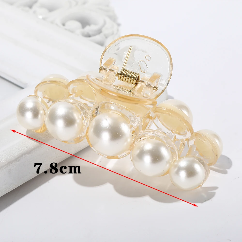 Woman Classic Big Pearl Hair Claws Barrettes Fashion Hair Clips Crab Girls Hair Accessories Hairpins Female Ornament Hairgrip flapper headband