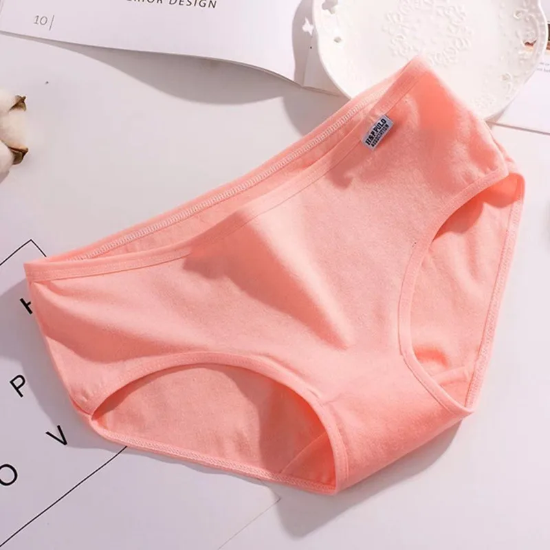 

4Pcs/Lot Teenage Panties 10-14Years Underwear Children Cotton Kids Girls Solid Color Sport Colorful