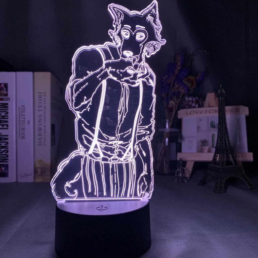 

Light Led Acrylic 3d Night Light Legosi Figure for Kids Bedroom Decoration Nightlight Cool Anime Gift USB Table Lamp Beastars