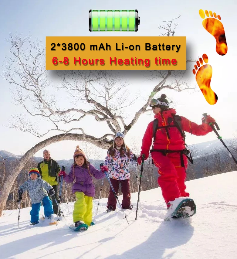 Стельки с подогревом и аккумулятором электрические подогреватели для ног