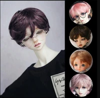 short doll wig 13 14 16 18 bjd wig for boy dollsynthetic doll hair for dolls accessories