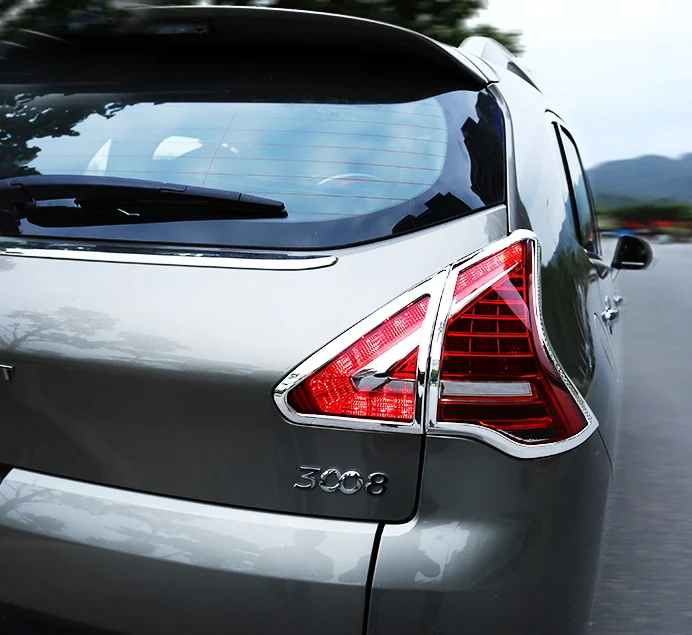 Для Peugeot 3008 2013 2014 2015 рамка фары задняя фара Передняя и абажур декоративная