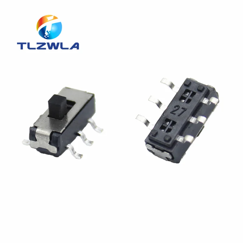 

10Pcs MSS22D18 MINI Miniature SMD SMT Slide Switch 2P2T 6Pin Handle high 2mm For DVD Switch