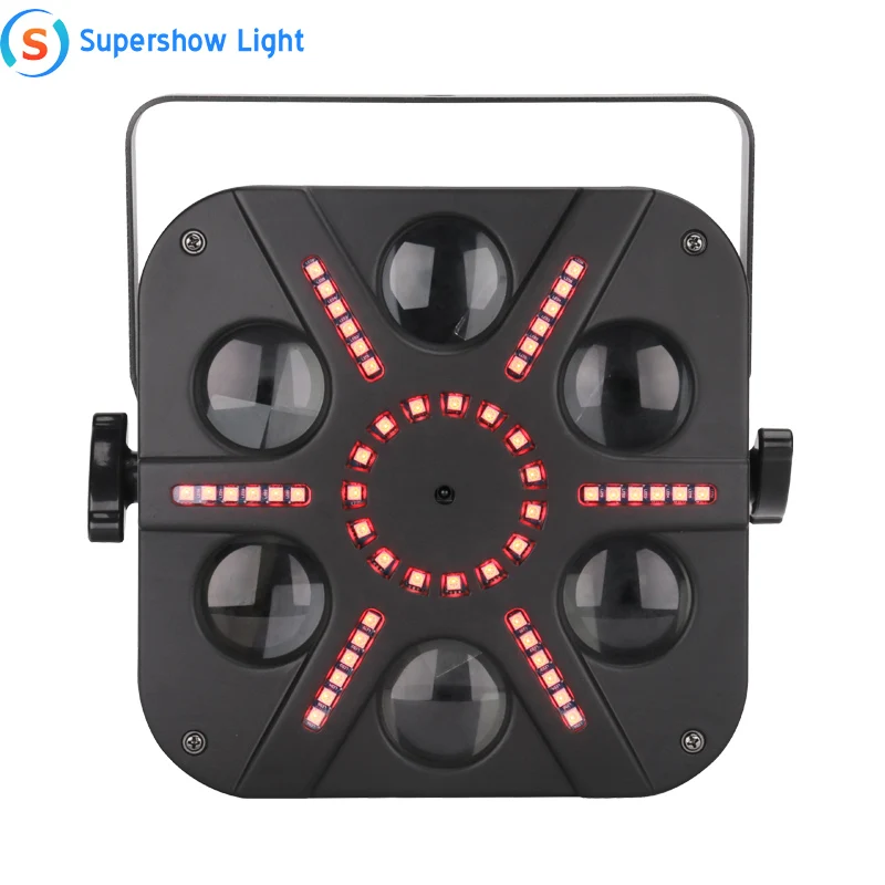 Шесть глаза эффект светильник 5 шт. 8 Вт R/G/B/W/один Цвет + 51 шт 0 2 RGB 3in1 СВЕТОДИОДНЫЙ