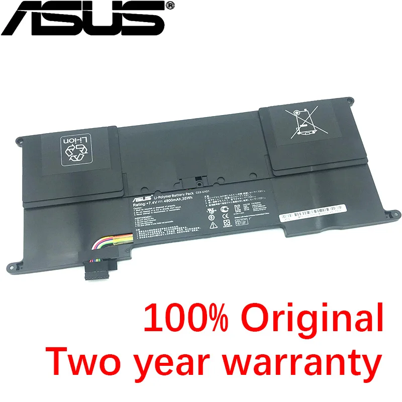 ASUS оригинальные 4800 мА/ч, C23-UX21 C23UX21 Аккумулятор для ноутбука ASUS Zenbook UX21 UX21A UX21E серия Ultrabook 7,4 V 35Wh