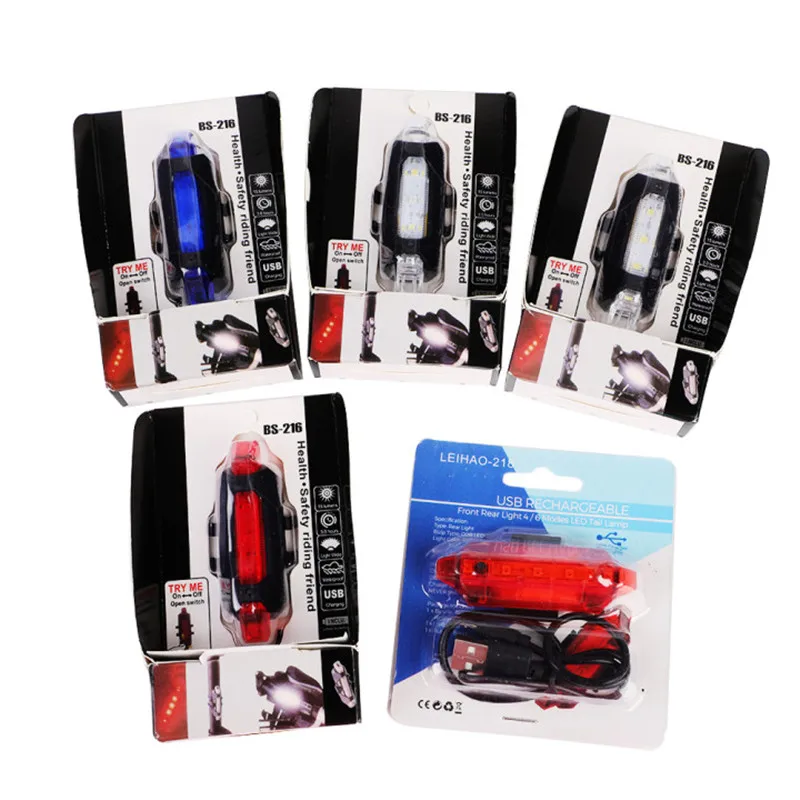 

Bicycle Bike Light LED Taillight Rear Tail Safety Warning Cycling Portable Light USB Style Rechargeable Bike Accessories Hot
