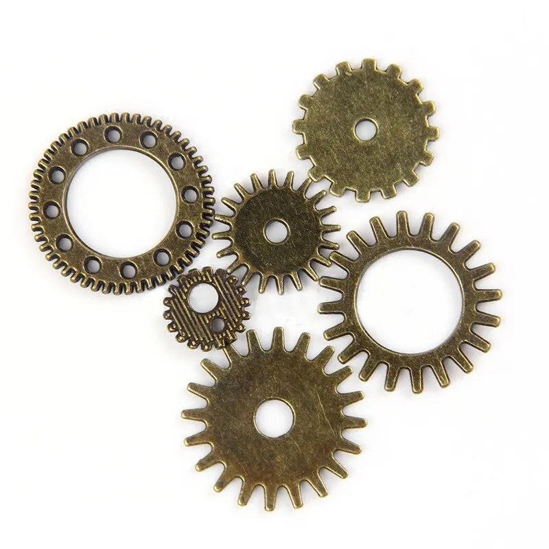 100 г/пакет бронзовые Запчасти для часов Steampunk Cyberpunnk Cogs Gears DIY JEWELRY CRAFT WB038 P20 | Дом и
