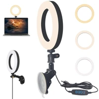 webcam lighting for video conferencing usb led ring light for laptop computer monitor desk wall and mirror with suction cup