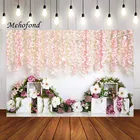 Фон для фотосъемки Mehofond Красочный цветочный девушка принцесса ребенок душ торт разбивать портрет декоративный Фон Photo Studio Props