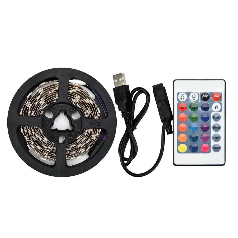 50-200 см USB светодиодный светильник ТВ лампа для задней панели 5050RGB изменение цвета