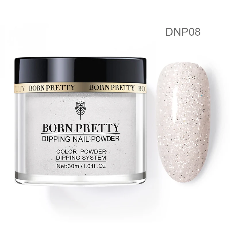BP-DNP08 BORN PRETTY 30 мл без лечения окунания порошок для ногтей натуральный сухой длительный французский Пигмент Блеск пыль украшения ногтей - Цвет: BP-DNP08