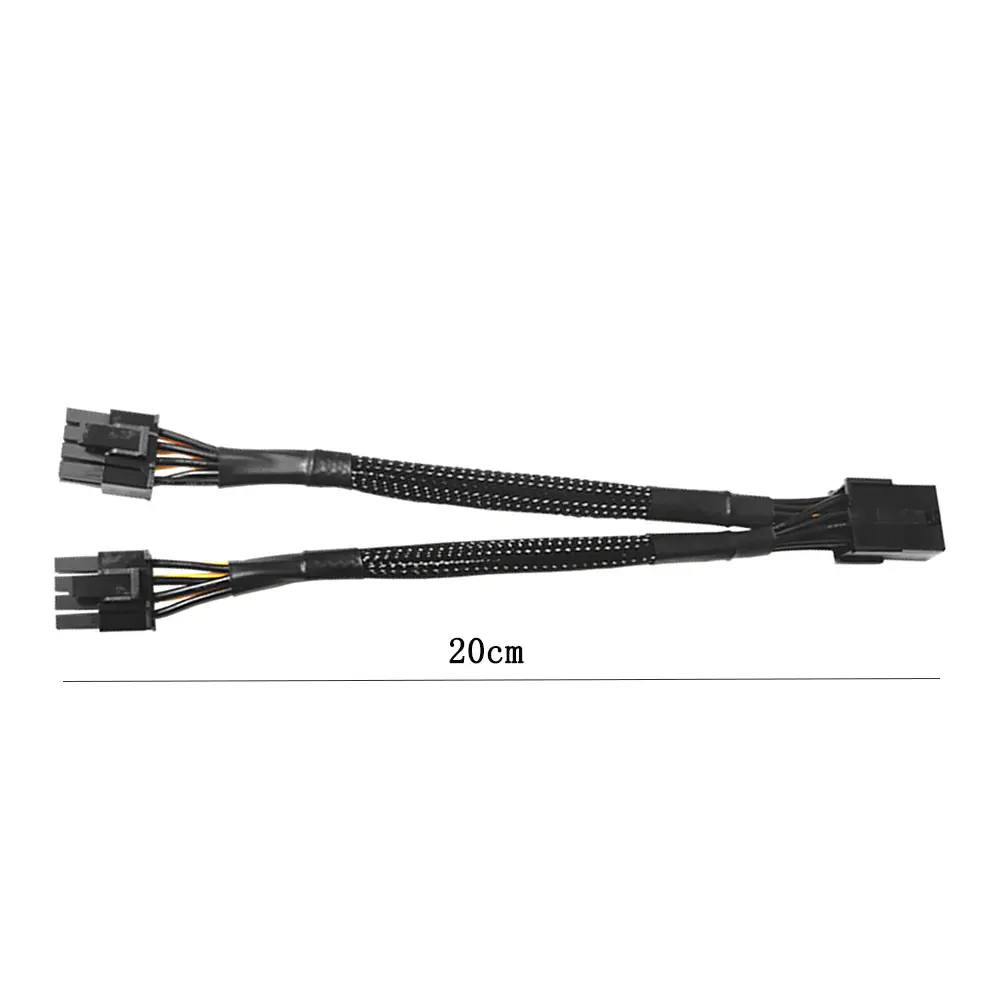 10 шт. 20 см 18AWG 8-контактный двойной 6 + 2-контактный PCI Express PCI-E PCIe видеокарта кабель