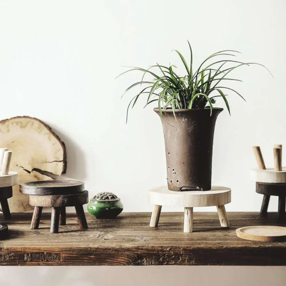 

Indoor Wood Plant Holding Rack Garden Display Plant Stand Shelf Home Decor