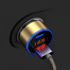 Автомобильное зарядное устройство, 2 порта, ЖК-дисплей, гнездо прикуривателя для astra g, peugeot 3008, field outlander sheda, bmw f20, suzuki gr