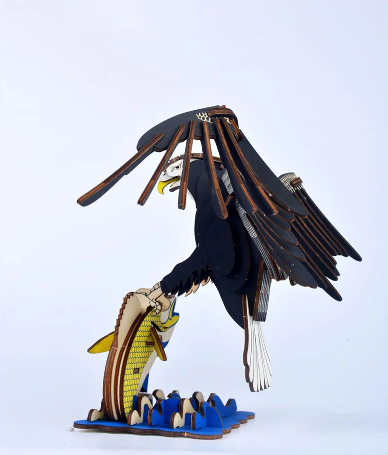 Животная модель игрушки 3D орла для детей 3d пазл деревянные творческие