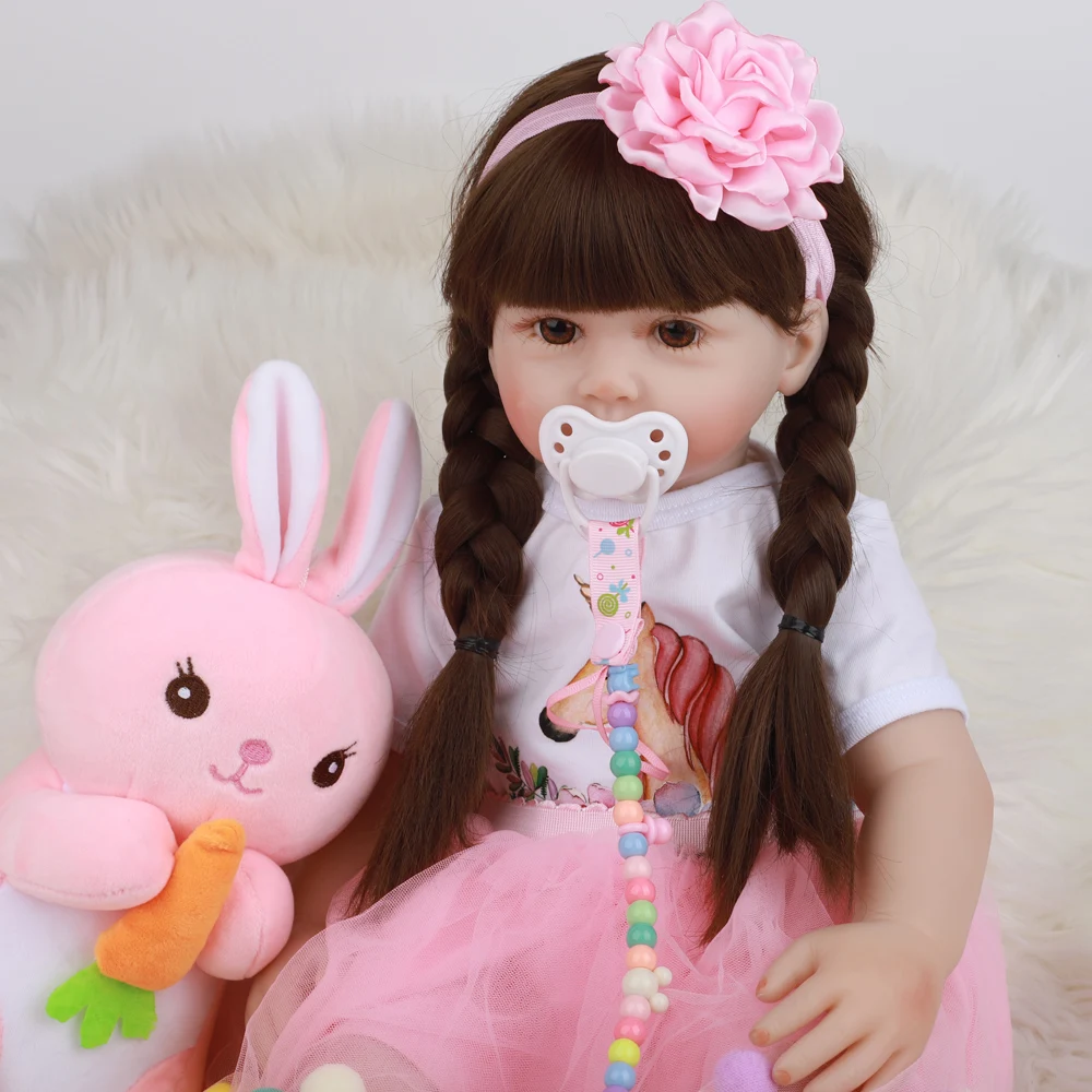Модная настоящая кукла для девочки Bebe 24 дюйма силиконовая Мягкая хлопковая 60 см