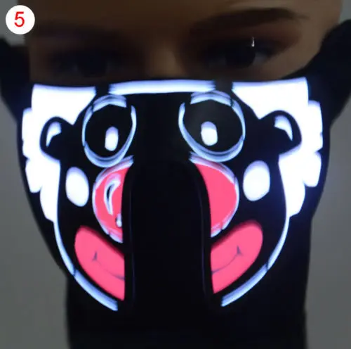 

2020 LED Luminous Flashing Face Mask Flashing Luminous Scary Costumes for Halloween Party Dance Halloween Cosplay New