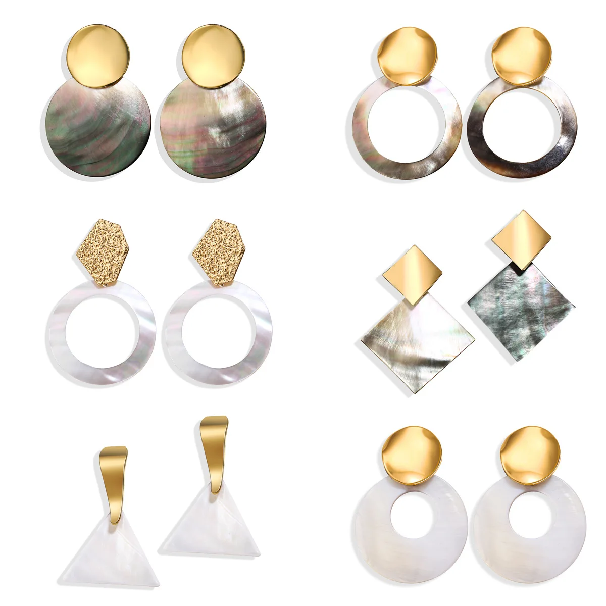 Акриловые серьги-капли в виде ракушки для женщин креативные простые