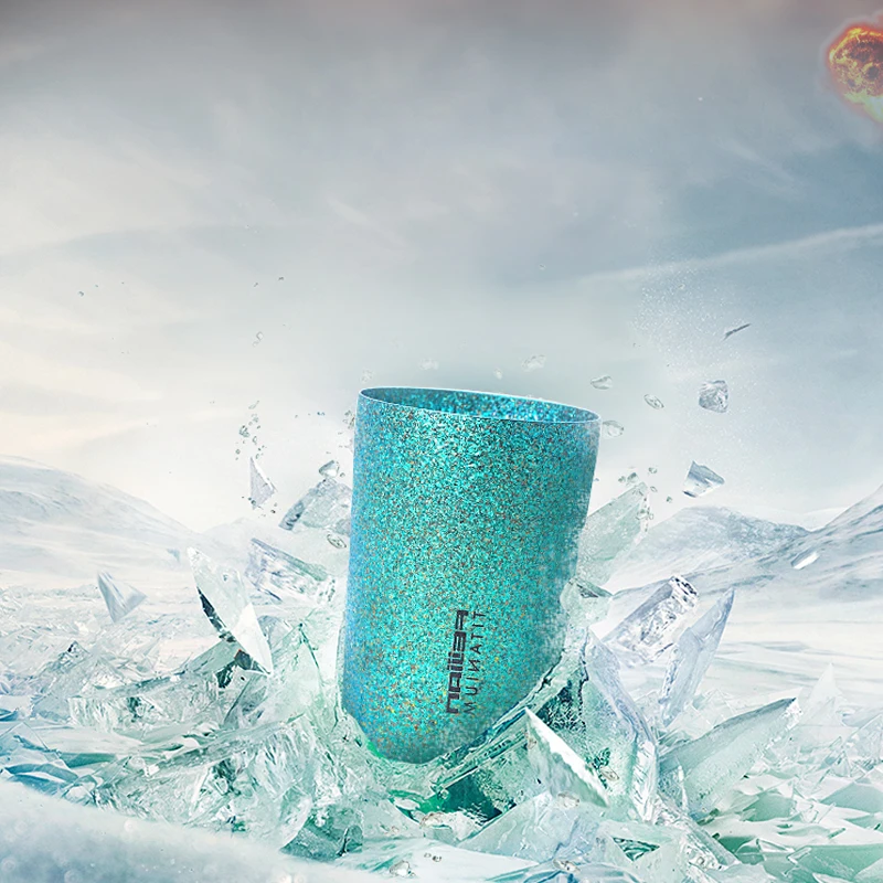 

FEIJIAN 270ml Titanium Japanese Beer Mug Colorful Oxidized crystal surface Drinkware Coffee Tea Milk Cups