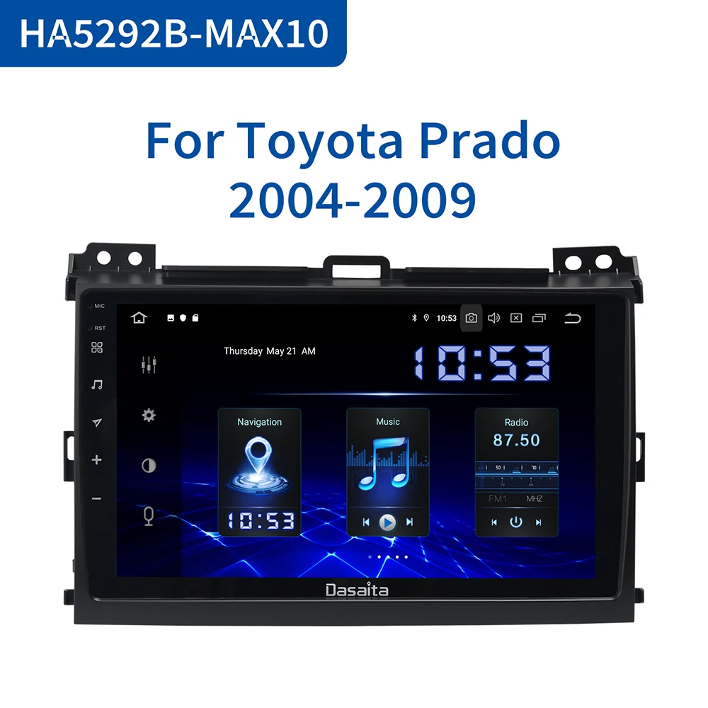 Dasaita Android 10 0 DSP 1din автомобильное радио для Toyota Prado 120 2004 2005 2006 2007 2008 2009 9 &quotIPS Scree
