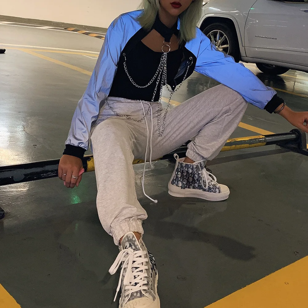 Новое Женское Необычное Ожерелье Светоотражающая куртка |