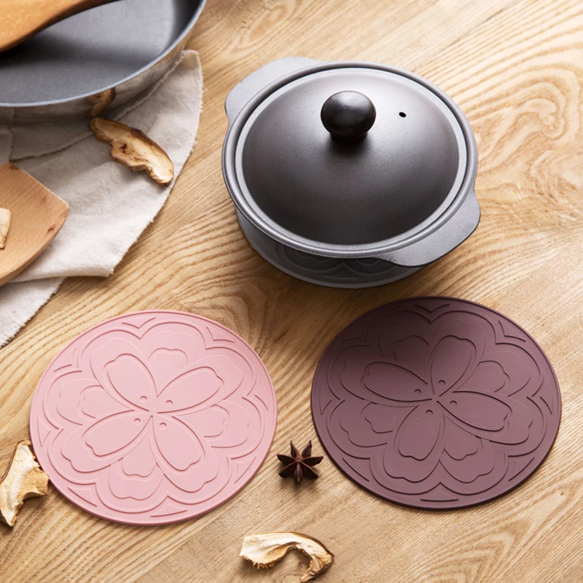 Круглые влагостойкие подставки для напитков из ПВХ чашек термоизоляционные