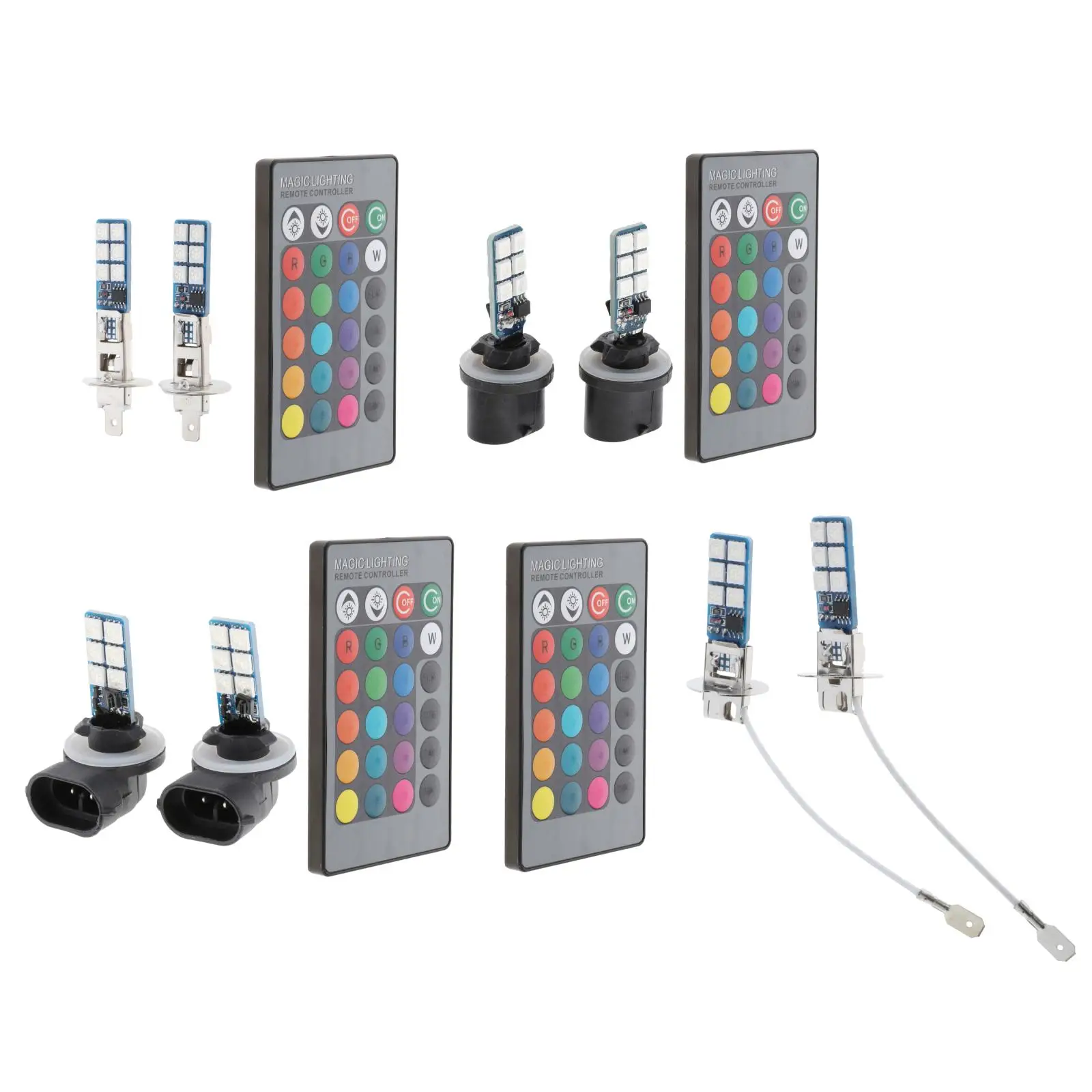 

2Pcs LED Headlight 1200LM 880 881 H1 H3 LED Car Headlamp Fog Light Bulbs Replacement Parts for Trucks