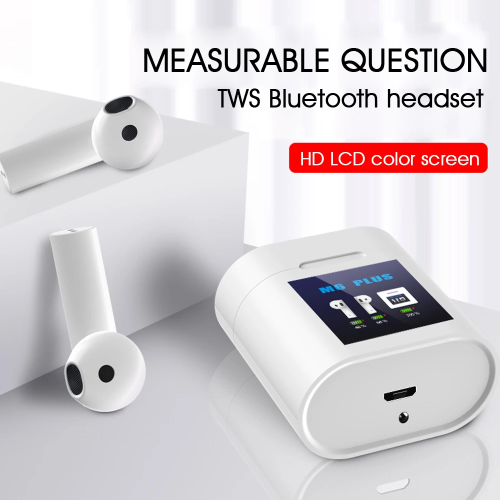 M6Plus TWS Bluetooth 5 0 наушники в режиме реального времени стерео беспроводные с