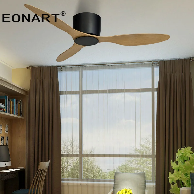 42 Inch Lower Floor Led DC Ceiling Fan With Lamp Remote Control Black Fans For Home Light 220v Ventilador De Techo | Освещение