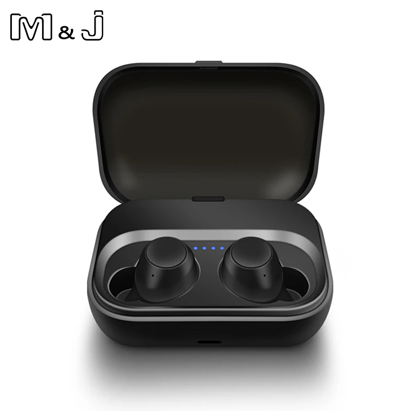 TWS-наушники M &amp J с поддержкой Bluetooth 5 0 и зарядным футляром на 1200 мА · ч |