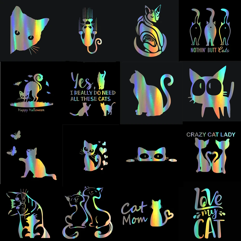

Cartoon Cute Cats Sticker Series Animal Vinyl For Styling Auto Body Decals Decorations KK10*10cm