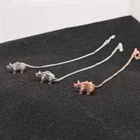 female trend fashion popular little rhino pendant necklace original high quality jewelry gift