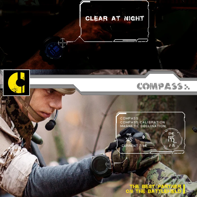 Мужские спортивные умные часы NORTH EDGE для бега плавания барометр компас Relogio Inteligente