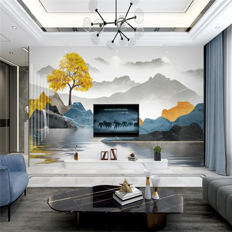 

beibehang custom wallpapers 3D Nordic Chinese stone pattern landscape living room background home decoration Murals wall paper
