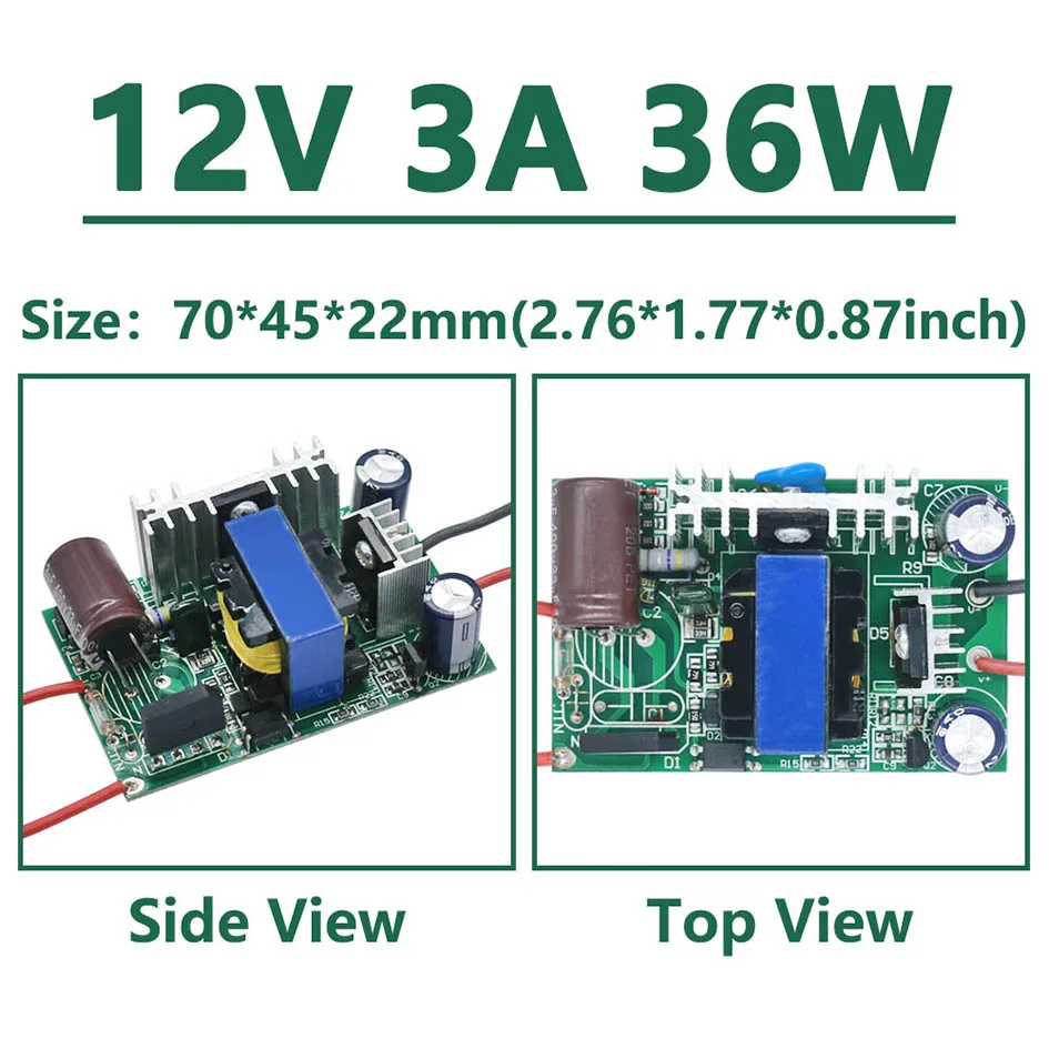 DC12V/24V 6W 12W 24W 36W 60W 84W 100W 120W Led-treiber 220V 230V Lichter Für LED Netzteil 12V Licht Transformatoren Für CPU FAN – Detail 4