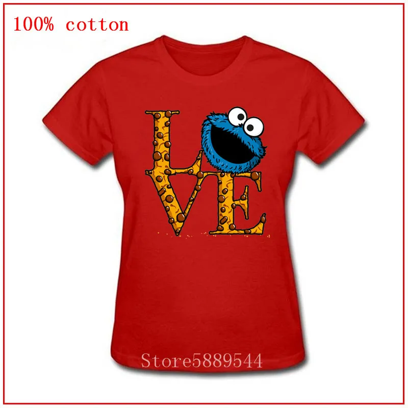 Новинка Милая футболка с изображением монстра печенья забавные женские футболки