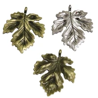 20pcslot maple leaf 4134 5mm antique bronze plated zinc alloy charms diy jewelry accessories