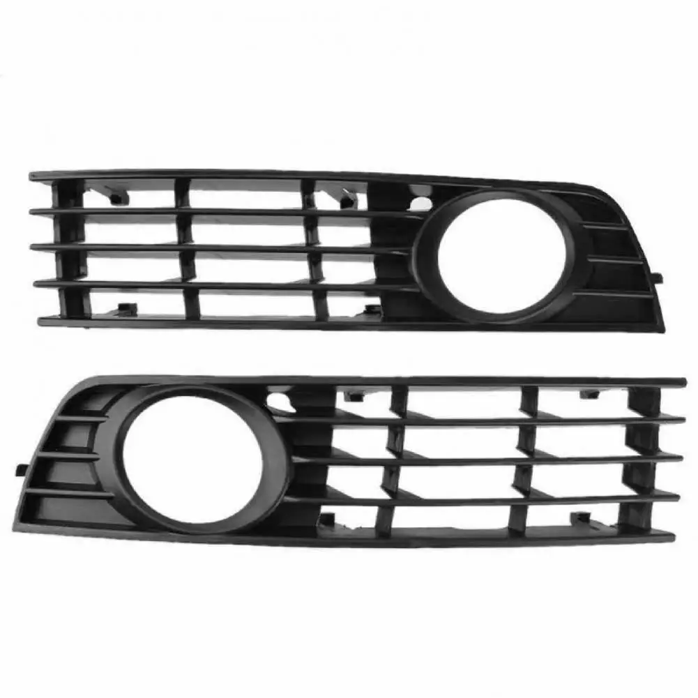 

Fog Lamp Grille Anti-collision Tough ABS L/R Front Bumper Fog Light Grille 8E0807681 8E0807682 for Audi A4 B6 2001-2005