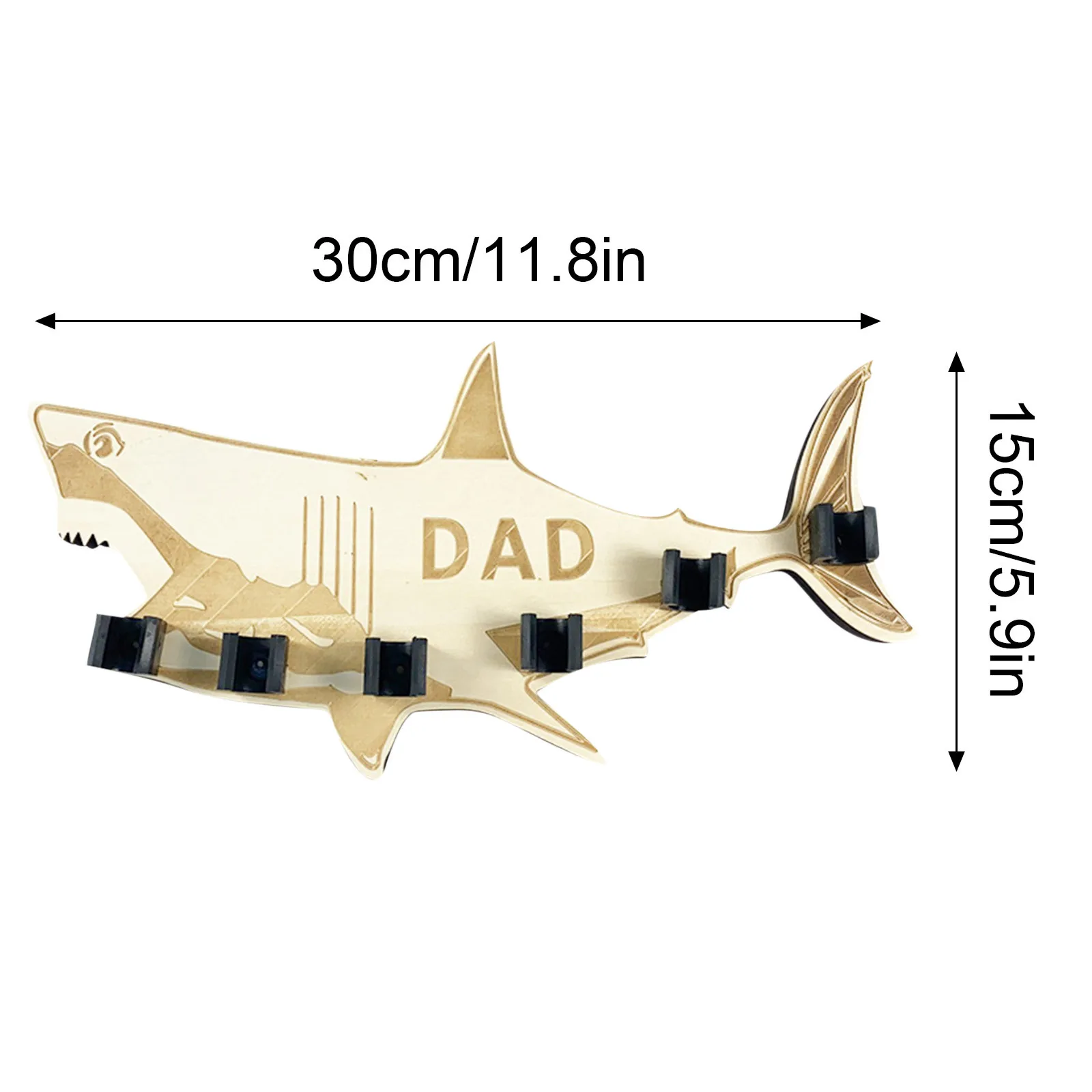 

Wooden Shark Fishing Rod Rack Wall Mounted Fishing Rod Storage Rack Pendant Room Decor Garden Decoration Accessories