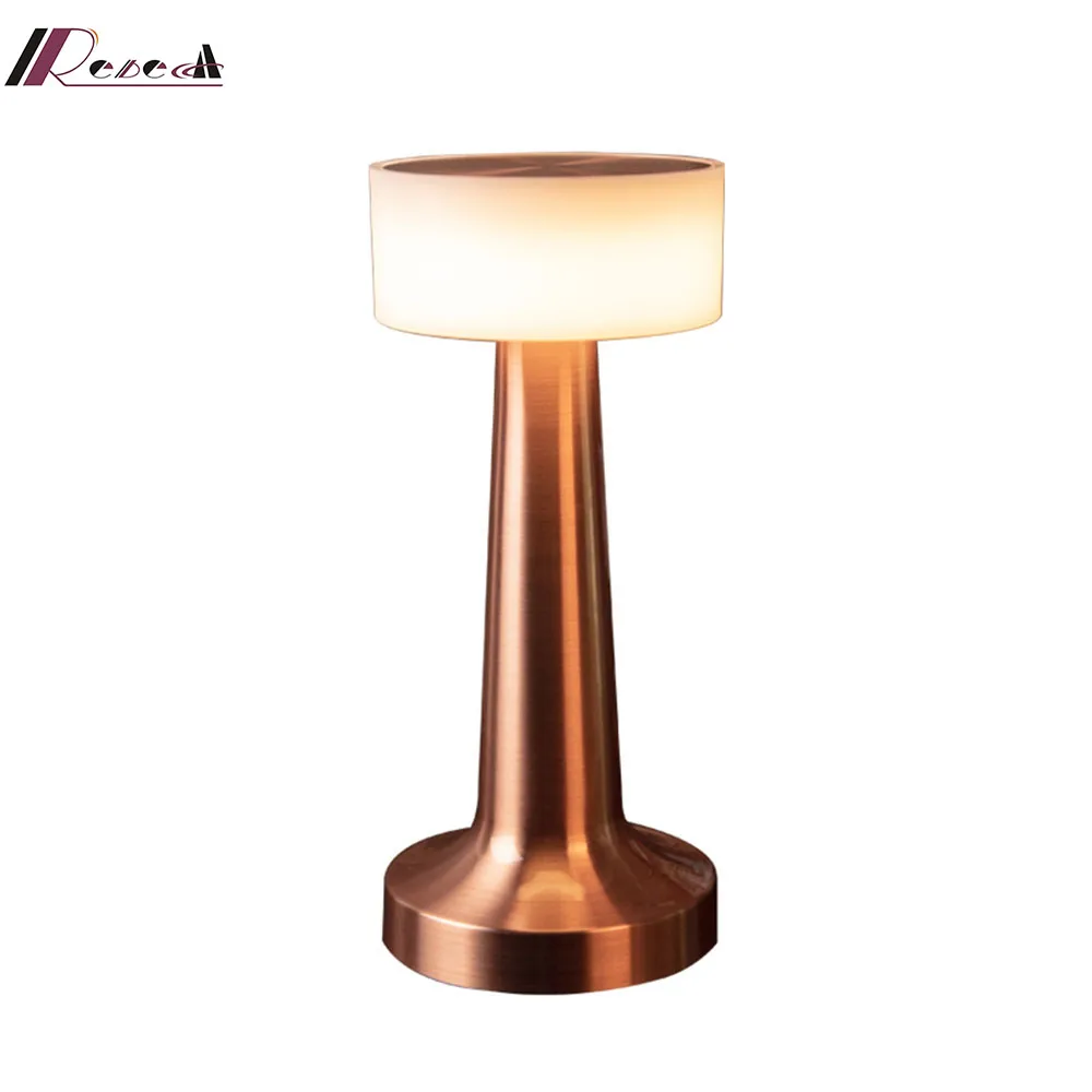 

Restaurant Table Lamp Retro Bar Desk Light Rechargeable battery Bedsides LED Night Light Cool wireless Removable