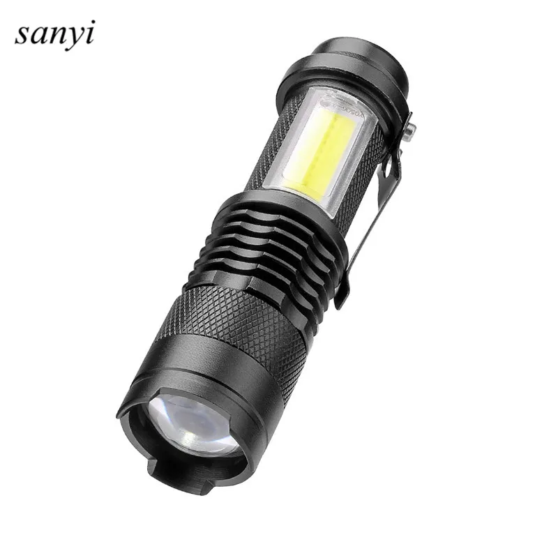 Светодиодный мини-фонарь онарик с COB матрицей светодиодная лампа AA 14500 черный лм