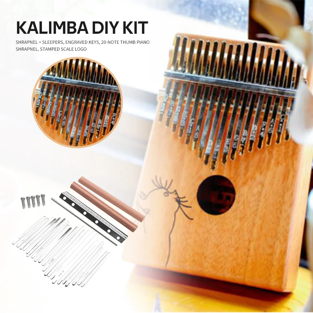 20 Ключи калимба DIY Запчасти для авто с ключами мост Винты Набор музыкальных