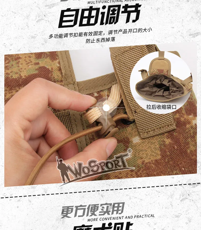 Outdoor Sports Tactics Quick Storage Bag MOLLE Field Equipment Vest Accessory Bag