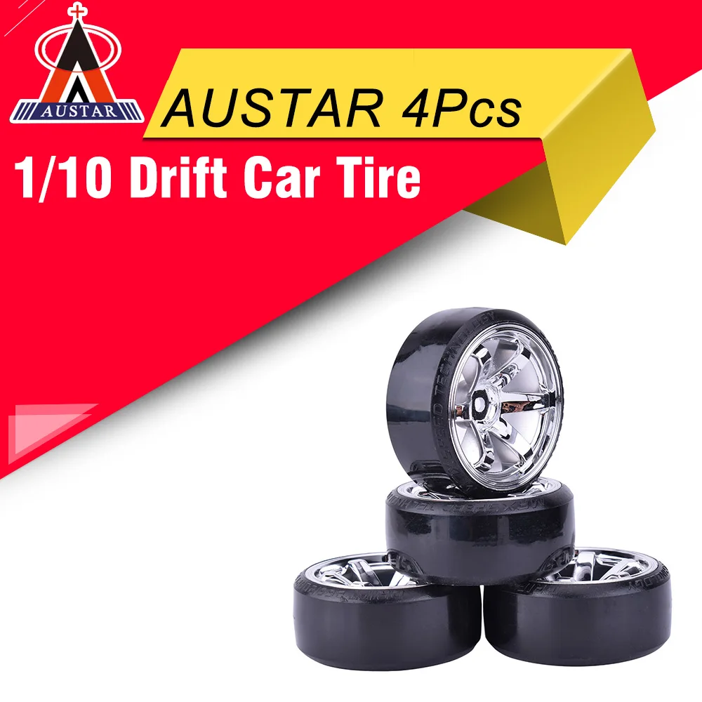 4 шт. жесткая автомобильная шина AUSTAR Drift для 1/10 Traxxas HSP tiiya HPI Kyosho|Детали и
