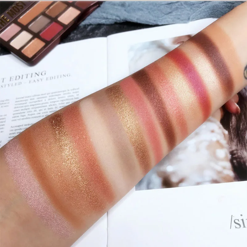 Новые очаровательные блестящие 16 цветов Тени для век металлик макияж палитра