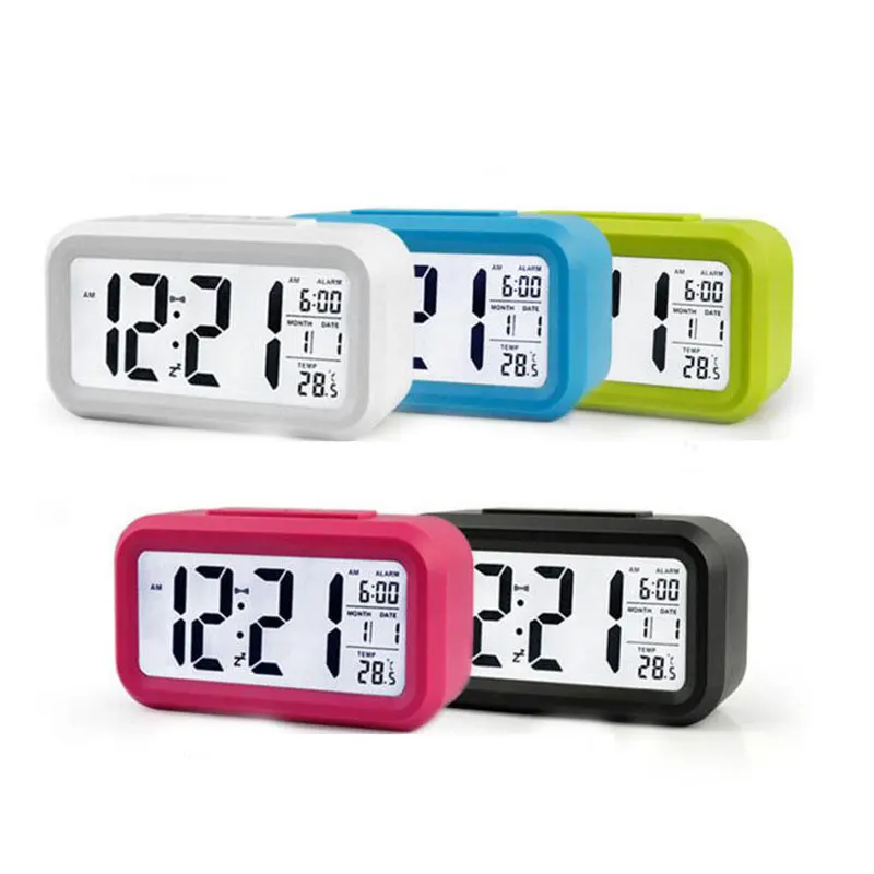 

Hot sale LED Digital Alarm Clock Backlight Snooze Mute Calendar Desktop Electronic Bcaklight Table clocks Desktop clock