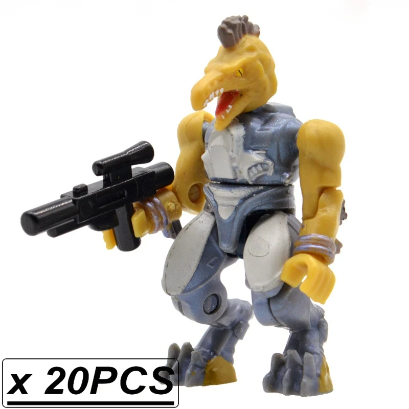 20pcs MB11 20 шт./лот Halo Warriors Wars игры Монстры люди ковенанты Спартанские пистолеты строительные блоки кирпичи игрушки для детей - Цвет: 20pcs MB11