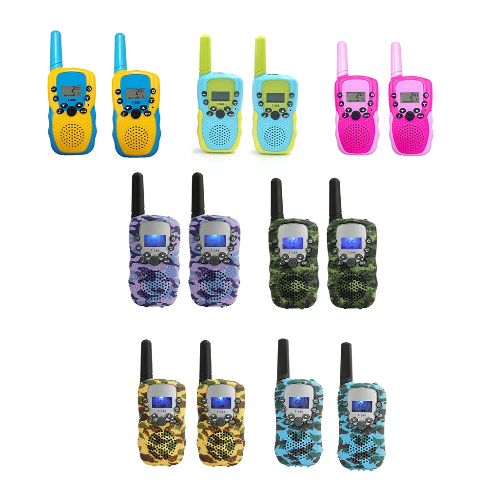 

2 шт. иди и болтай Walkie Talkie для детей 22 канала 2 Way игрушечные рации с подсветкой ЖК-дисплей фонарик для детей мальчиков подарок для девочек 3 км ...