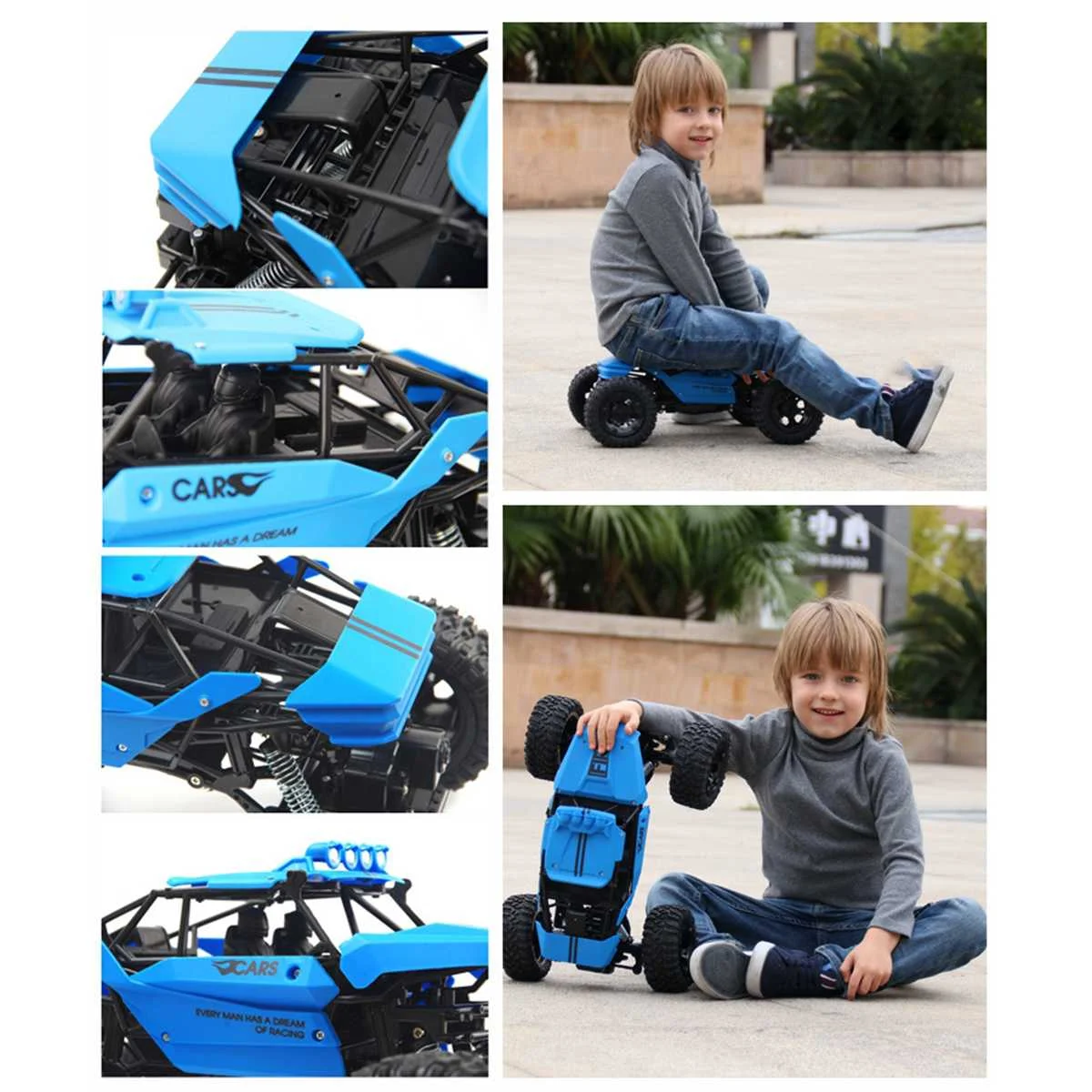 

Large 1:8 RC Car 4WD Climbing Car High Speed Drive Bigfoot Car Remote Control Car Model Off-Road Vehicle Toys For Boys Kids Gift